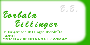 borbala billinger business card